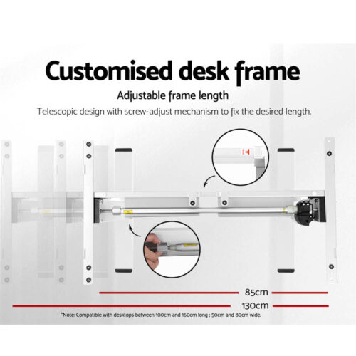 Artiss Standing Desk Motorised Sit Stand Desks White Oak 140CM - Image 5