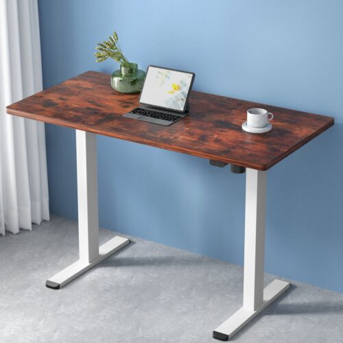 Artiss Standing Desk Motorised Sit Stand Desks Rustic Brown 140CM - Image 7