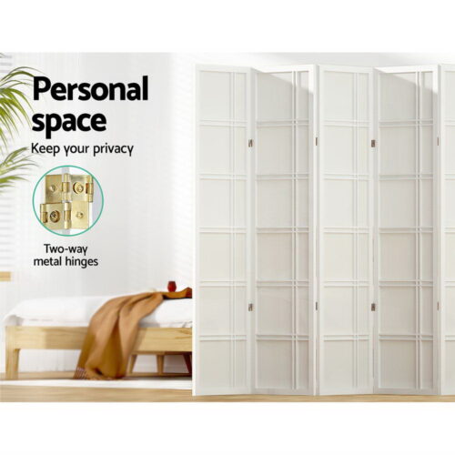 Artiss 8 Panel Room Divider Screen 353x179cm Nova White - Image 6