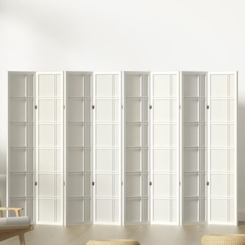 Artiss 8 Panel Room Divider Screen 353x179cm Nova White - Image 9