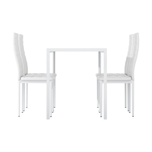 Artiss Dining Chairs and Table Dining Set 4 Chair Set Of 5 White - Image 5