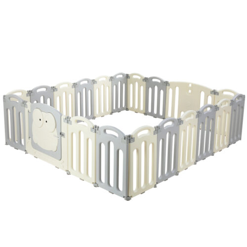 Keezi Baby Playpen 20 Panels Foldable Toddler Fence Safety Play Activity Centre - Image 2