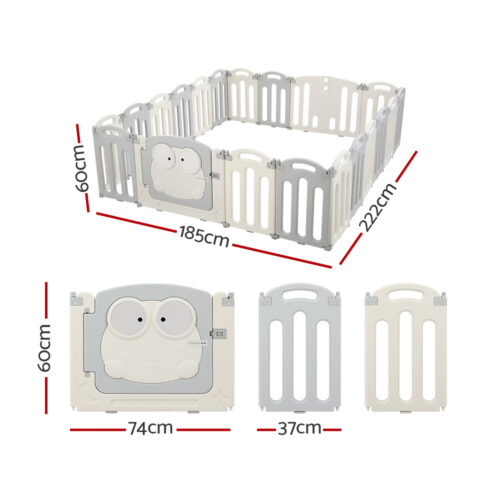 Keezi Baby Playpen 20 Panels Foldable Toddler Fence Safety Play Activity Centre - Image 3