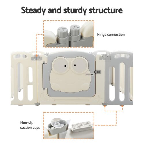 Keezi Baby Playpen 20 Panels Foldable Toddler Fence Safety Play Activity Centre - Image 8