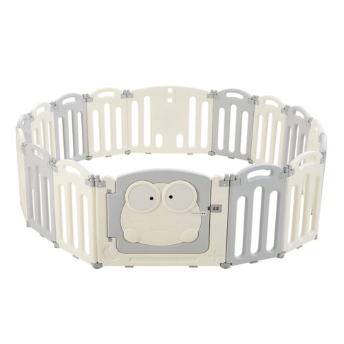 Keezi Baby Playpen 16 Panels Foldable Toddler Fence Safety Play Activity Centre - Image 4