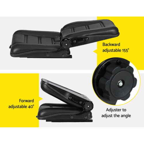 Giantz Tractor Seat Forklift Excavator Truck Backrest Chair Adjustable Universal - Image 7