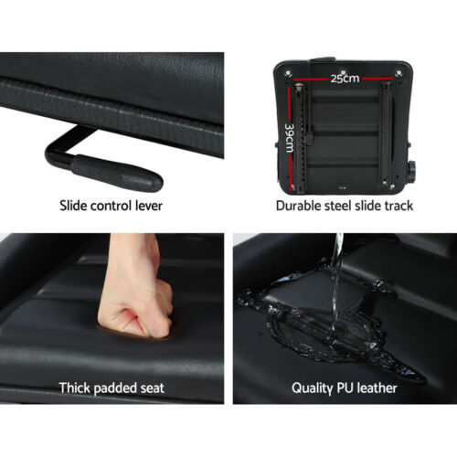 Giantz Tractor Seat Forklift Excavator Truck Backrest Chair Adjustable Universal - Image 8