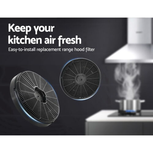 Devanti 16cm Range Hood Carbon Charcoal Filters Replacement X2 - Image 6