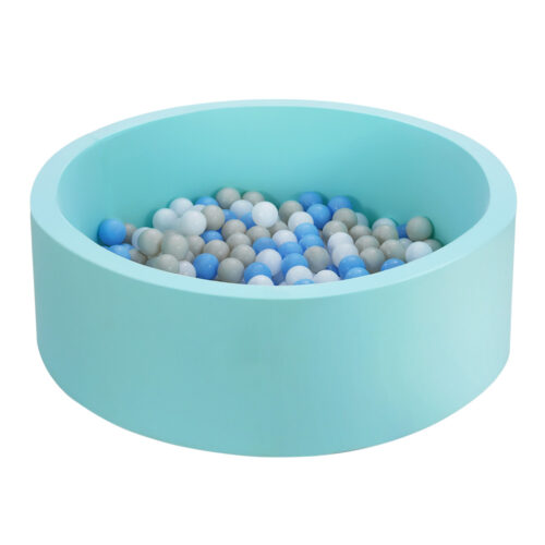 Keezi Kids Ball Pit 90x30cm Ocean Foam Play Pool Barrier Toys Children Blue - Image 2