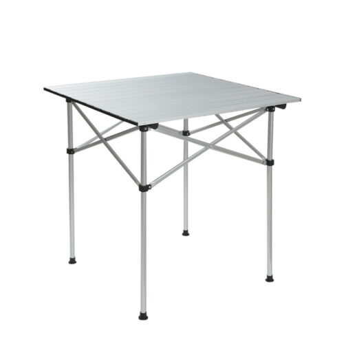 Weisshorn Folding Camping Table 70CM Roll Up Outdoor Picnic BBQ Aluminium Desk - Image 2