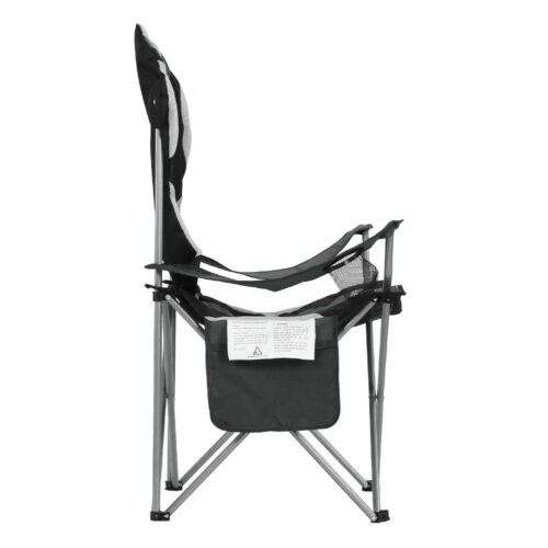 Weisshorn Camping Folding Chair Portable Outdoor Hiking Fishing Picnic Grey 2pcs - Image 5