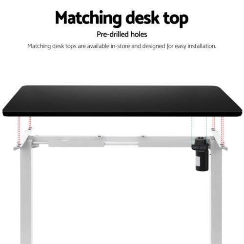 Artiss Electric Standing Desk Frame Only Height Adjustable 70KG Load White - Image 6