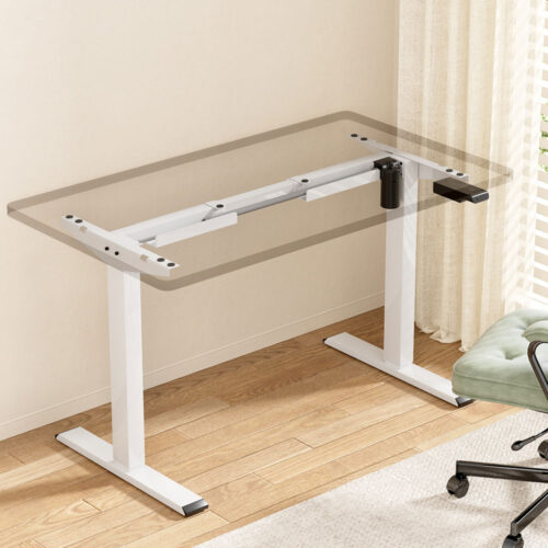 Artiss Electric Standing Desk Frame Only Height Adjustable 70KG Load White - Image 7