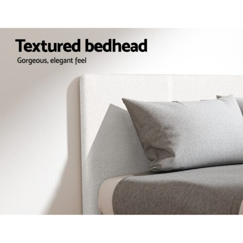 Artiss Bed Frame King Single Size Boucle NEO - Image 5