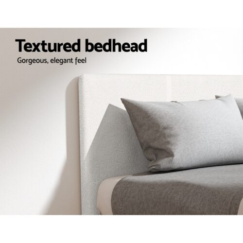 Artiss Bed Frame Double Size Boucle NEO - Image 5