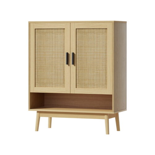 Artiss Shoe Rack Cabinet Rattan 5-tier 20 Pairs Dani - Image 3