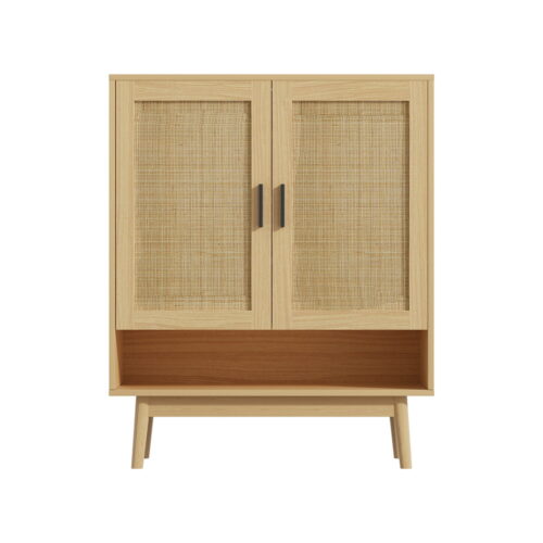 Artiss Shoe Rack Cabinet Rattan 5-tier 20 Pairs Dani - Image 5