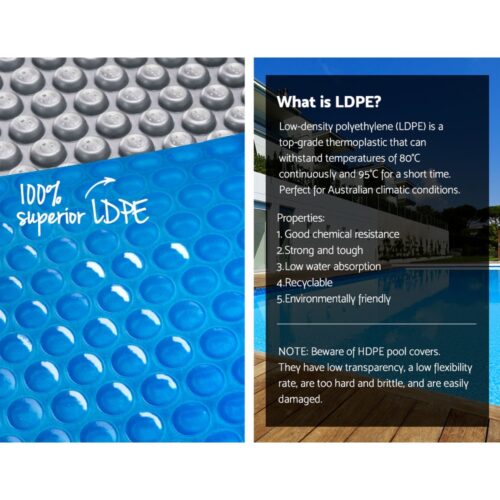 Aquabuddy Pool Cover 500 Micron 8x4.2m Silver Swimming Pool Solar Blanket 5.5m Roller - Image 5