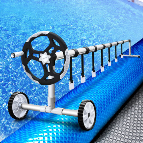Aquabuddy Pool Cover 500 Micron 8x4.2m Silver Swimming Pool Solar Blanket 5.5m Roller - Image 7