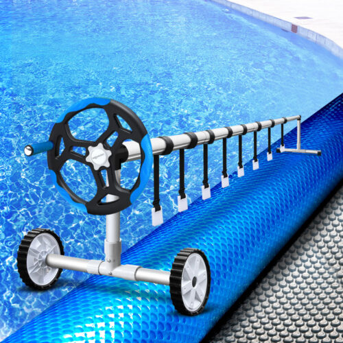 Aquabuddy Pool Cover 9.5x5m 400 Micron Silver Swimming Pool Solar Blanket 5.5m Roller - Image 7
