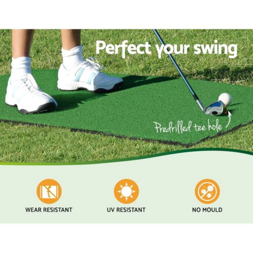 Everfit Golf Hitting Practice Mat Portable Driving Range Training Aid 80x60cm - Image 5