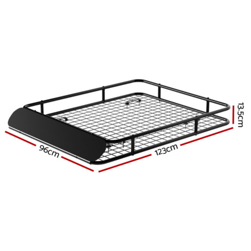 Giantz Universal Car Roof Rack Basket Luggage Vehicle Cargo Carrier 123cm Black - Image 3