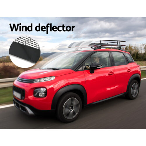 Giantz Universal Car Roof Rack Basket Luggage Vehicle Cargo Carrier 123cm Black - Image 8