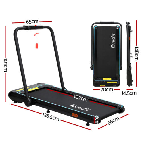 Everfit Treadmill Electric Walking Pad Under Desk Home Gym Fitness 420mm Remote - Image 3
