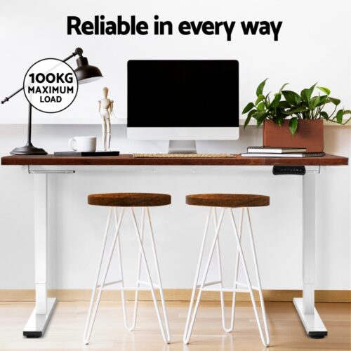 Artiss Standing Desk Motorised Dual Motor 120CM Rustic Brwon - Image 6