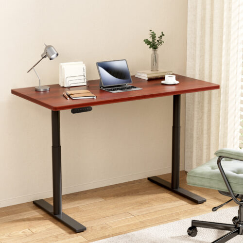 Artiss Standing Desk Motorised Electric Dual Motor Walnut 120CM - Image 7