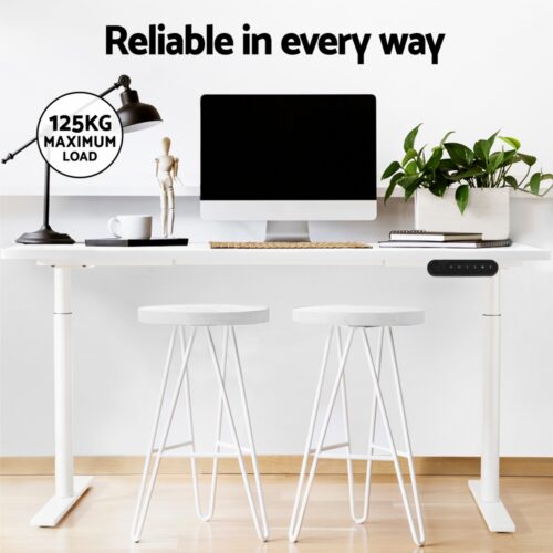 Artiss Standing Desk Motorised Electric Dual Motor 120CM White - Image 6