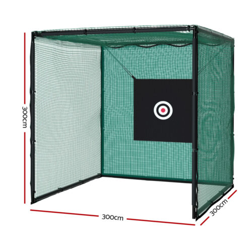 Everfit 3m Golf Practice Net Hitting Cage with Steel Frame Baseball Training - Image 3