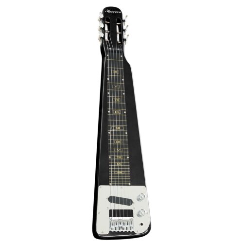 Karrera 29in 6 String Lap Steel Hawaiian Guitar  Black