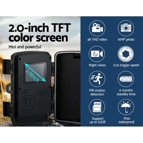 UL-tech 4K 16MP Trail Camera Wildlife Hunting Security Cam Night Vision - Image 6