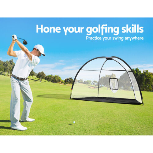 Everfit 3.5m Golf Practice Net Portable Training Aid Driving Target Tent Black - Image 7