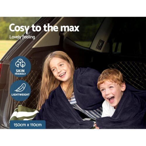 Giselle Electric Heated Blanket Car Truck Throw Rug Travel Camping 12V DC Aut - Image 7