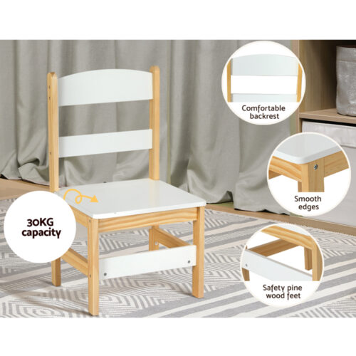 Keezi 2PCS Kids Table and Chairs Set Study Activity Toys Storage Desk Drawer - Image 8
