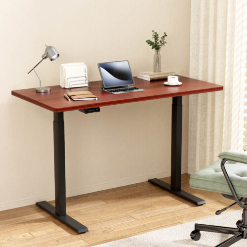 Artiss Standing Desk Motorised Dual Motor Walnut 120CM - Image 7
