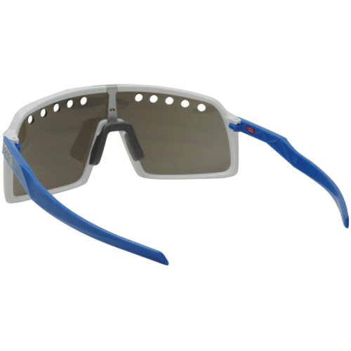 Oakley OO 9406-6237 Sutro Polished White Blue Prizm Black Lens Mens Sunglasses - Image 6