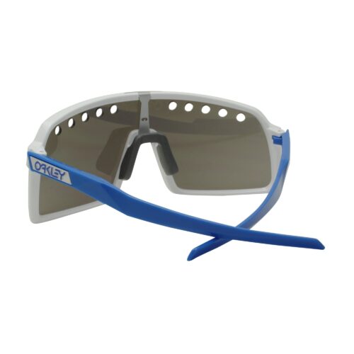 Oakley OO 9406-6237 Sutro Polished White Blue Prizm Black Lens Mens Sunglasses - Image 7