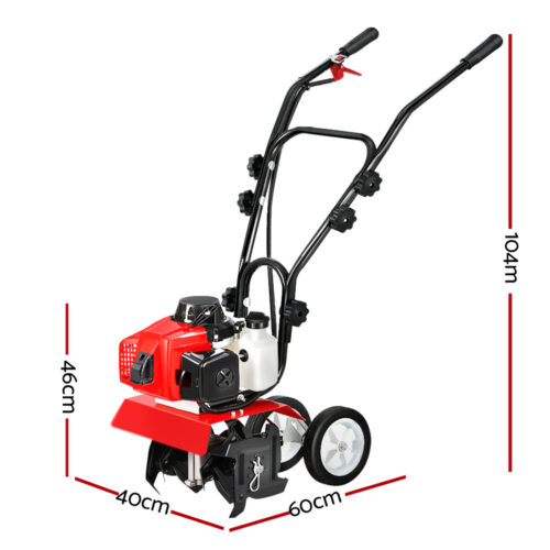 Giantz 88CC Tiller Garden Cultivator Rototiller 4 Blades Soil Plower Rotary Hoe - Image 3