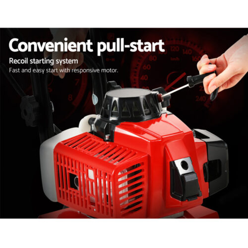 Giantz 88CC Tiller Garden Cultivator Rototiller 4 Blades Soil Plower Rotary Hoe - Image 7