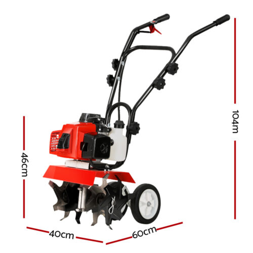 Giantz 88CC Tiller Garden Cultivator Rototiller 4 Blades Soil Plower Rotary Hoe - Image 3