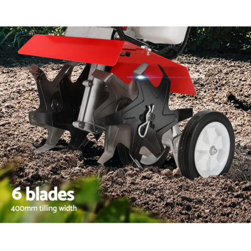 Giantz 88CC Tiller Garden Cultivator Rototiller 4 Blades Soil Plower Rotary Hoe - Image 6