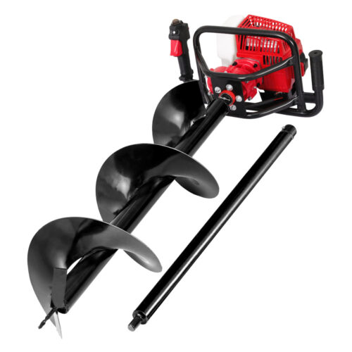 Giantz 80CC Post Hole Digger 300mm Petrol Drill Extension Auger Bits - Image 2