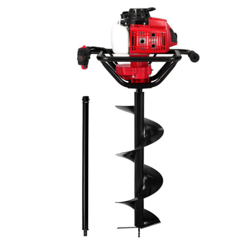 Giantz 80CC Post Hole Digger 300mm Petrol Drill Extension Auger Bits - Image 4