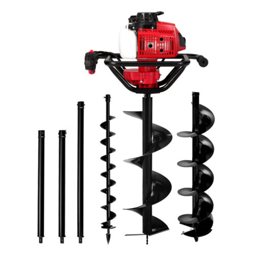 Giantz 80CC Post Hole Digger Petrol Motor Drill Extension Auger Bits Kits - Image 4