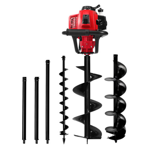 Giantz 80CC Post Hole Digger Petrol Motor Drill Extension Auger Bits Kits - Image 5