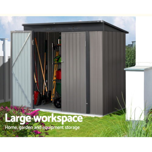 Giantz Garden Shed 1.95x1.31M Sheds Outdoor Storage Steel Workshop House Tool Double Door - Image 6