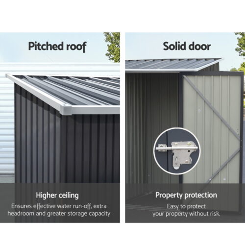 Giantz Garden Shed 0.99x1.04M Sheds Outdoor Tool Storage Workshop House Steel - Image 7